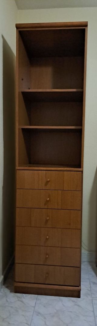 Mueble auxiliar cajonera de madera