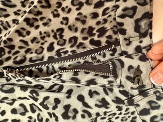 Pantalón palazzo estampado leopardo talla L