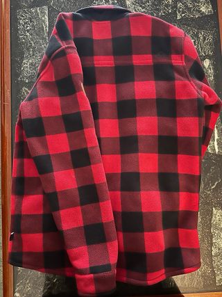Cazadora Polar Quiksilver a Cuadros Roja T16