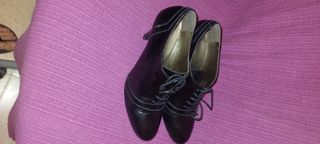 Zapatos Fosco Negros Tacón Mujer Talla 38
