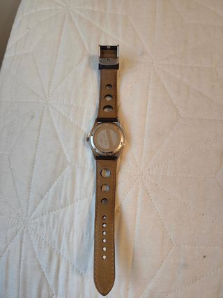Reloj Racer Unisex Marrón y Plateado