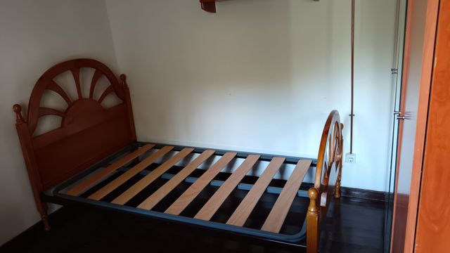 Cama Pino-Metal 105x190 con Colchón