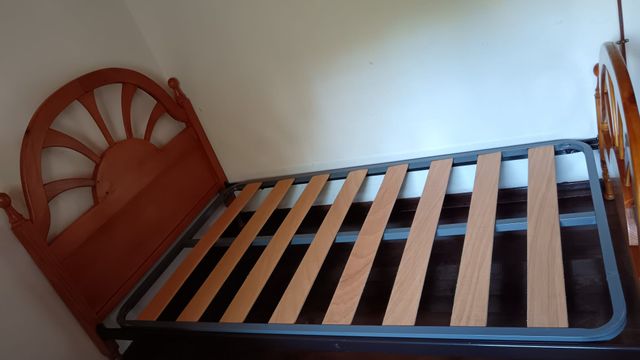 Cama Pino-Metal 105x190 con Colchón