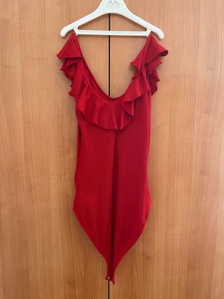 Body Rojo Stradivarius Talla S