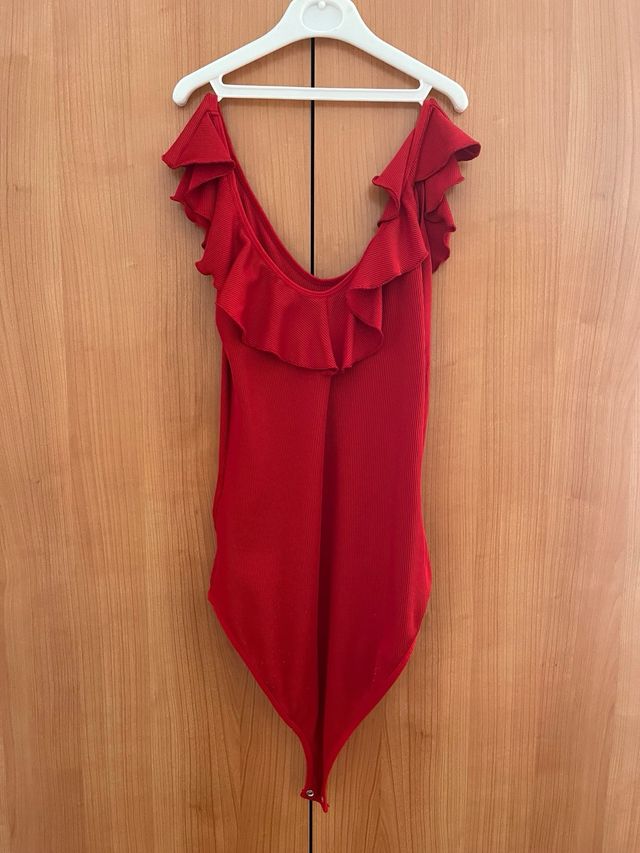 Body Rojo Stradivarius Talla S
