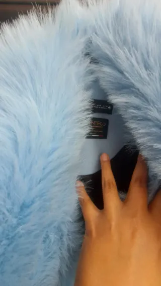 Abrigo Zara Mujer L oversized azul lana
