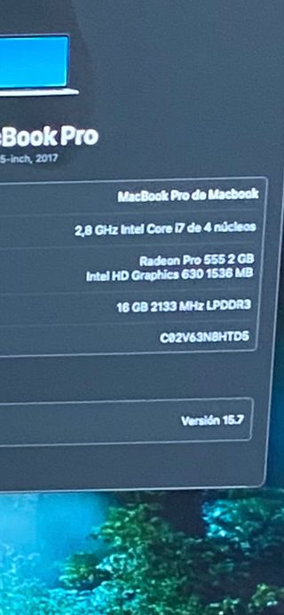 Vendo MacBook Pro 15 Retina 2017 (A1707)