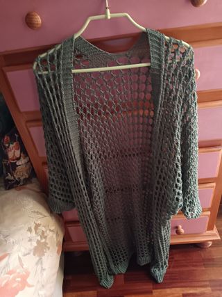 Chaqueta de crochet verde