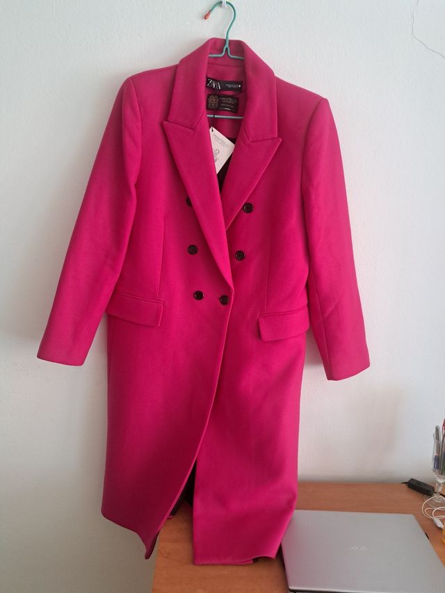 Abrigo Lana Manteco Zara Mujer XL