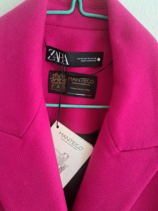 Abrigo Lana Manteco Zara Mujer XL