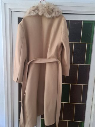 Abrigo Zara Lana Manteco Mujer XL