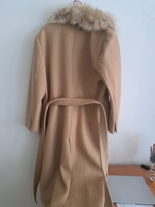 Abrigo Zara Lana Manteco Mujer XL