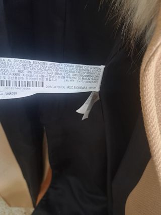 Abrigo Zara Lana Manteco Mujer XL