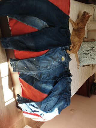 Lote de 4 vaqueros azules