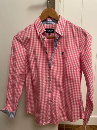 Camisa Solera cuadros rosa mujer