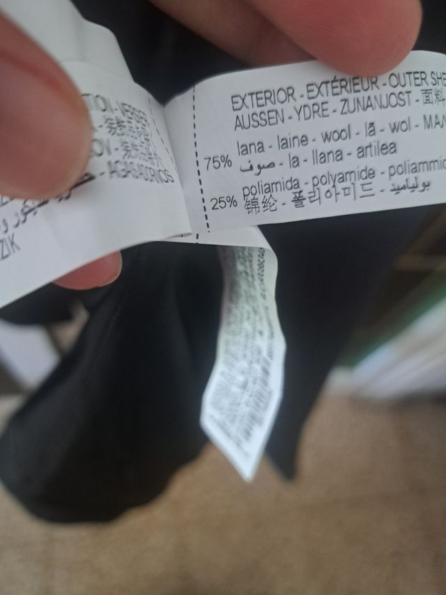 Abrigo Zara Negro Talla XL con Cuello Peludo