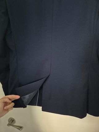 Traje completo azul liso