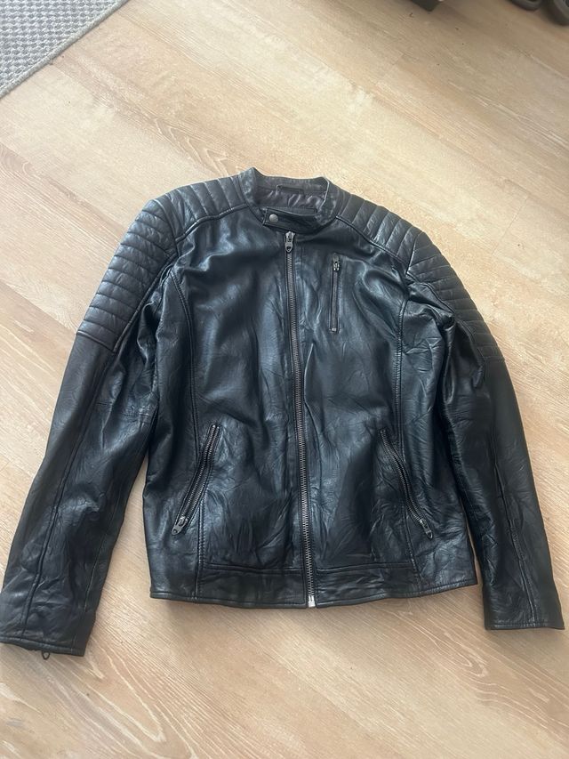 Chaqueta de cuero Jack & Jones Talla L