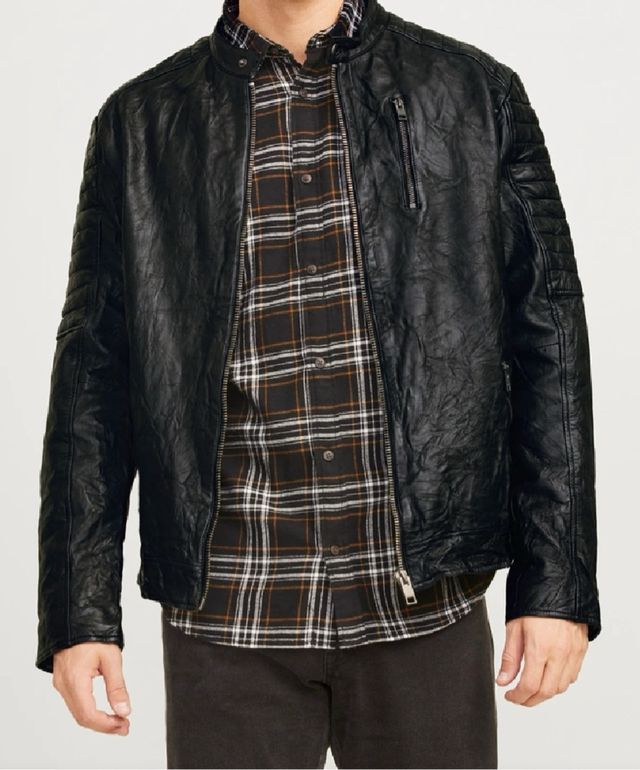 Chaqueta de cuero Jack & Jones Talla L