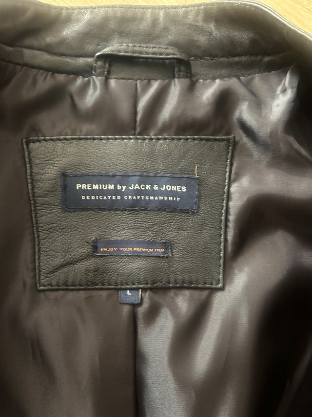 Chaqueta de cuero Jack & Jones Talla L
