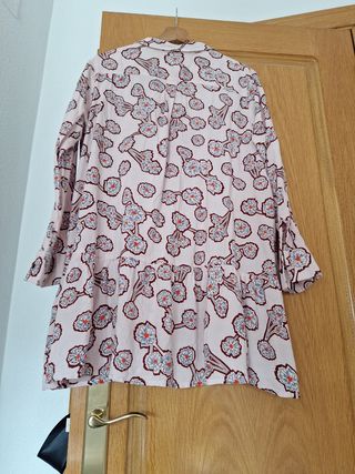 Camisa Salmón Flores Talla XL