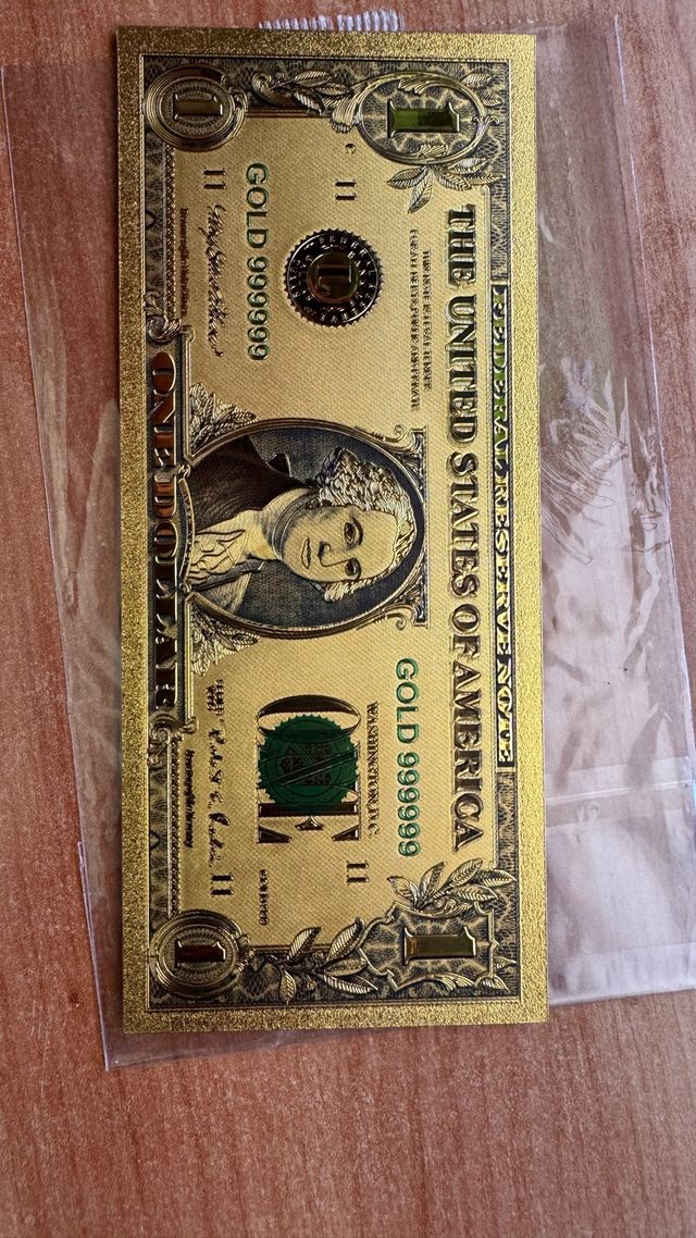 Dólar 24k Oro Laminado