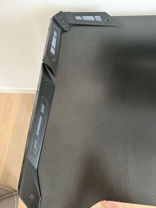 Scrivania Gaming LED Effetto Carbonio