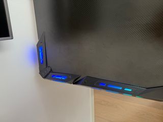 Scrivania Gaming LED Effetto Carbonio