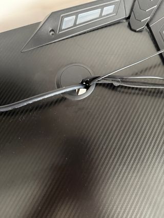 Scrivania Gaming LED Effetto Carbonio