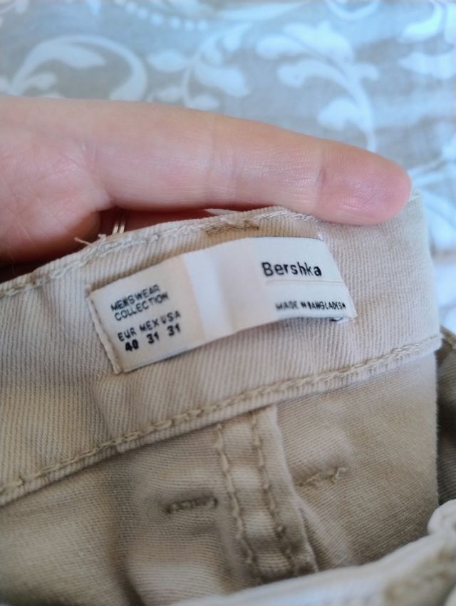 Pantalone uomo Bershka beige skinny
