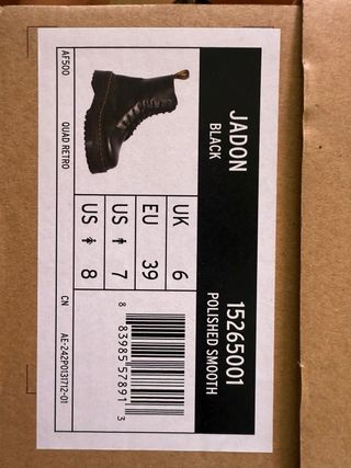 Dr Martens Jadon Botas Negras Talla 39 NUEVAS