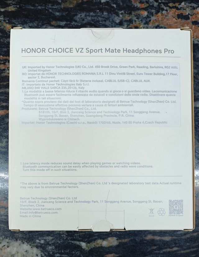 Auscultadores Honor Choice Pro