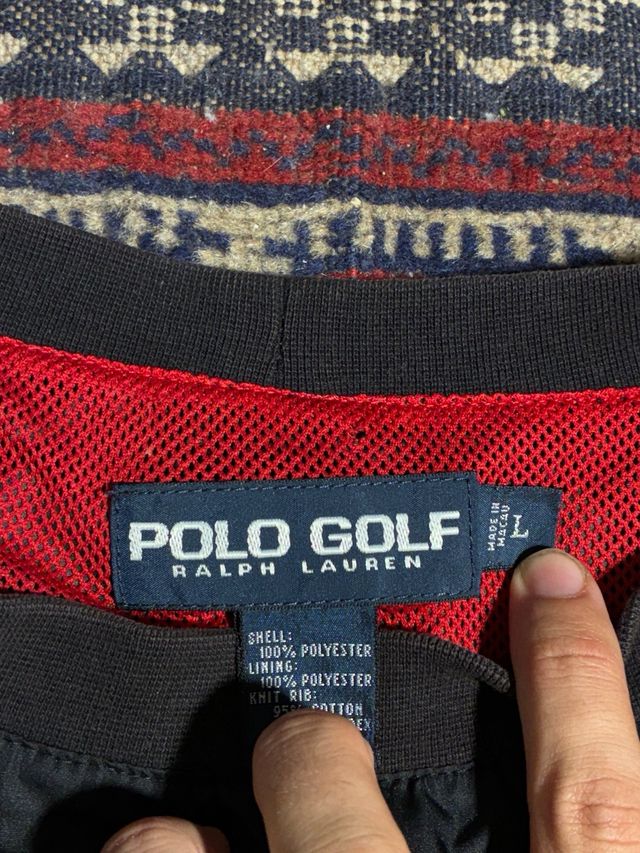 Sudadera Ralph Lauren Polo Golf Negra L Vintage 90