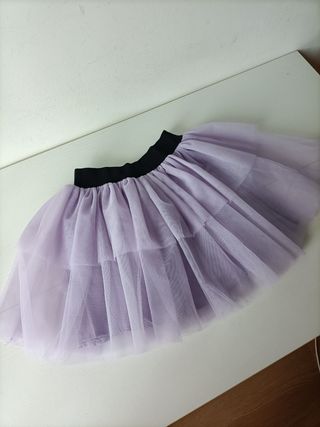 Gonna tulle multistrato viola