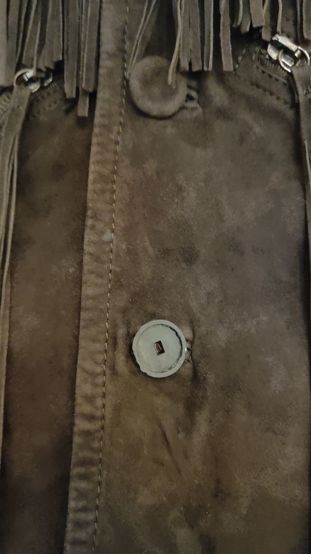 Chaqueta Diesel Suede con Flecos Marrón Talla M