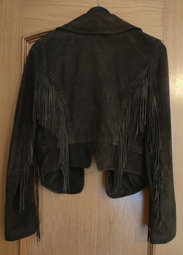 Chaqueta Diesel Suede con Flecos Marrón Talla M