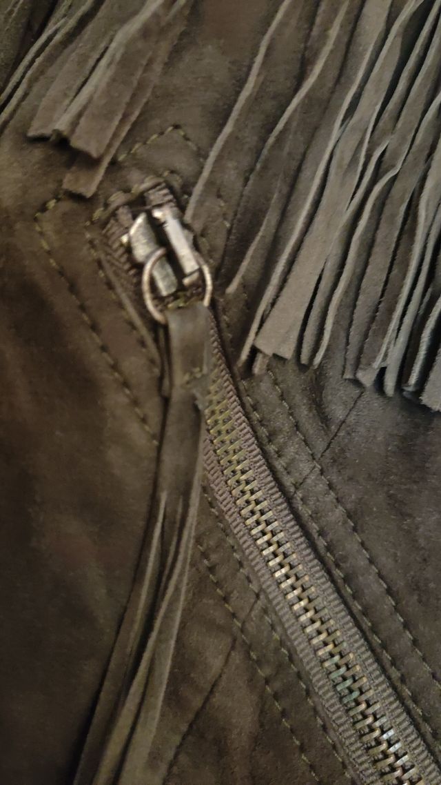 Chaqueta Diesel Suede con Flecos Marrón Talla M