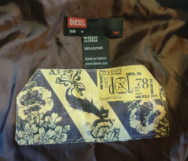 Chaqueta Diesel Suede con Flecos Marrón Talla M