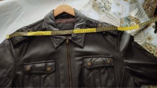 Cazadora Piel 100% estilo aviador. T52