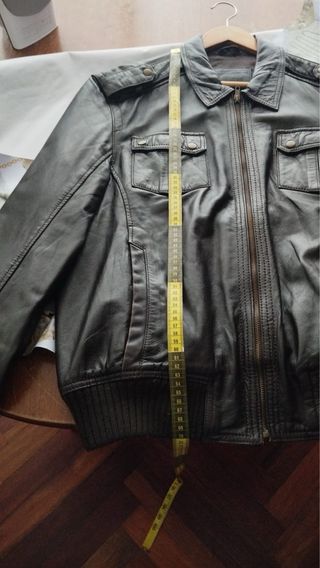 Cazadora Piel 100% estilo aviador. T52