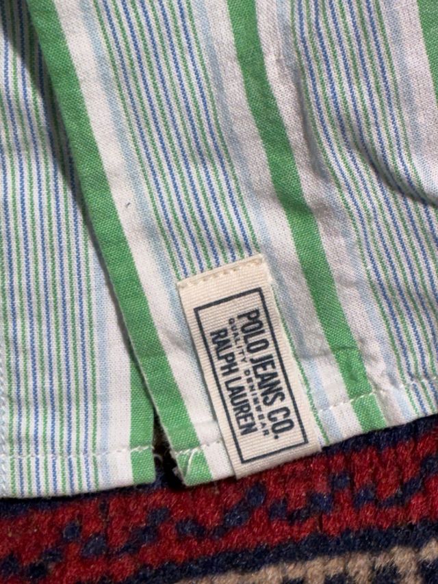 Camisa Rayas Ralph Lauren Polo Jeans M Retro