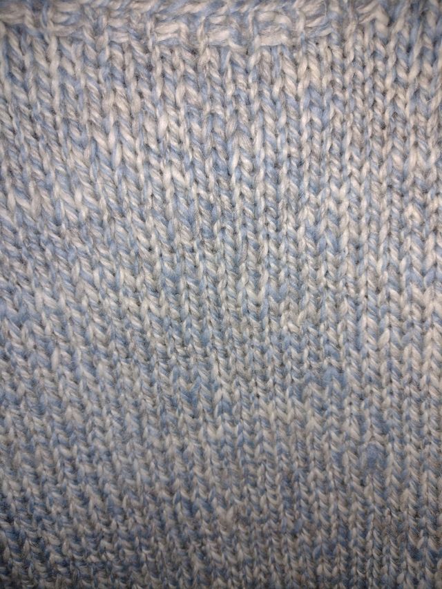 Maglione lana merino blu/grigio