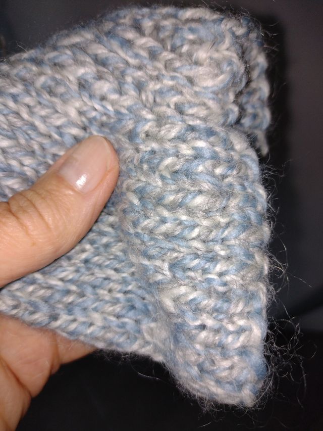 Maglione lana merino blu/grigio