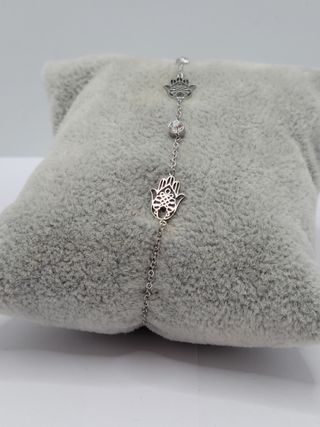 Pulsera Mano de Fátima Plata