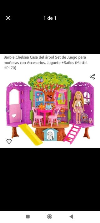 Casa del árbol Barbie Chelsea con accesorios