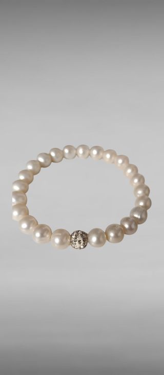 Pulsera de perlas naturales con bola Ferido crista