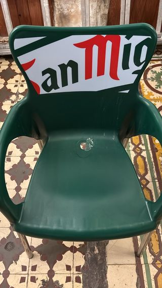 7 Sillas Terraza San Miguel Verde 10€ unidad