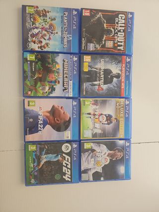 Lote 8 Juegos PS4: FIFA, Uncharted, Call of Duty