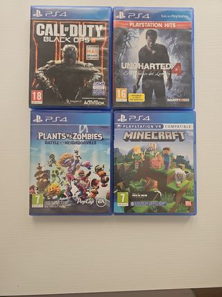 Lote 8 Juegos PS4: FIFA, Uncharted, Call of Duty