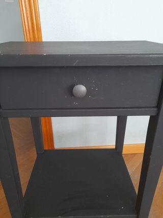 Mesita de noche Ikea negra pizarra